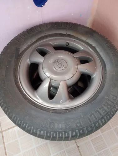  Roda GM Cata-vento Aro 13 Original Corsa Celta + Pneu + Calota - Jaboatão