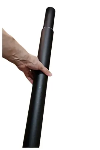 Pé de Mesa Regulável em Aço Preto (75cm) - Resistente e Versátil
