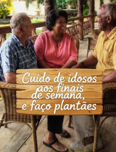 *"Cuido de idosos aos finais de semana, e faço plantões"*