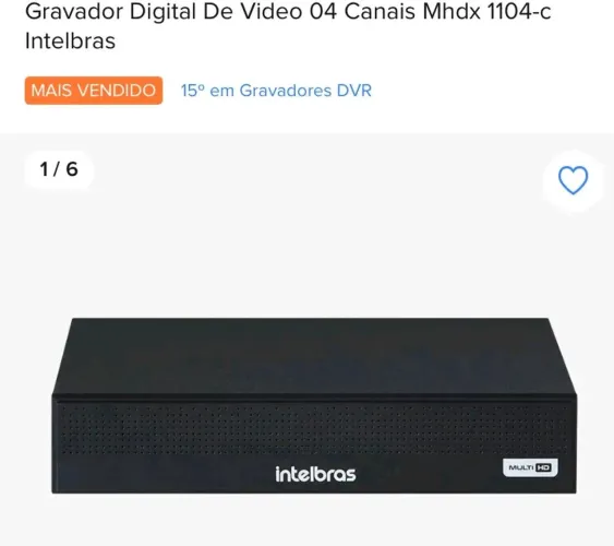 DVR Intelbras MHDX 1004- C 4 portas 12DC 1.5A