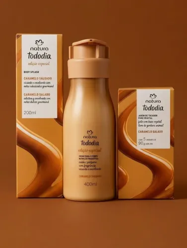 Todo dia natura caramelo salgado, compre o kit ou separado