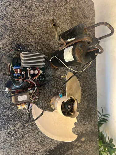 Compressor 18 mil btus + placa da condensadora + moto-ventilador