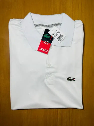 Camisa Polo poliéster Branca 