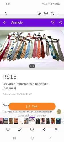 Gravatas várias cores 