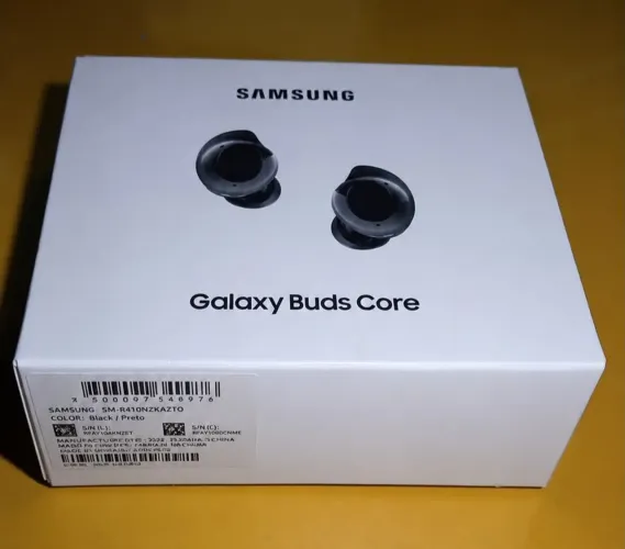 Fone Bluetooth Samsung Galaxy Buds Core Preto - Novo Na Caixa