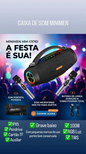 CAIXA DE SOM MINIMEN 