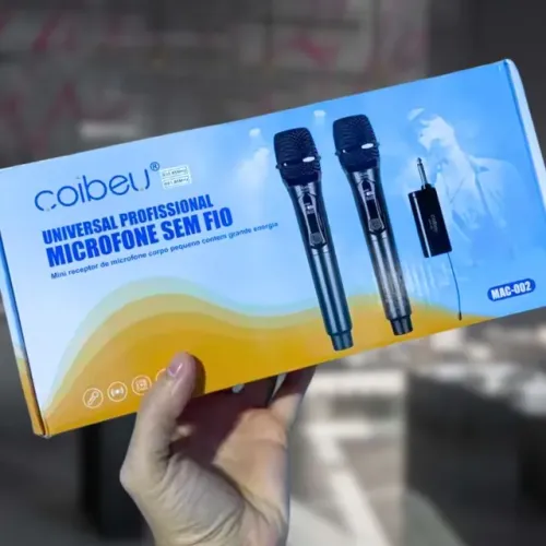 Excelente Par Microfone Sem fio Coibeu / Karaokê / Estilo Sennheiser