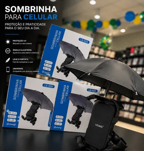 Suporte para moto com guarda chuvas