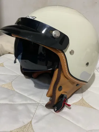 Capacete Aberto Retrô c/ Viseira Interna Fumê