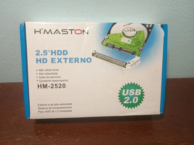 HD Externo 1TB  - Case 2.5 - Maston USB 2.0 - Completo