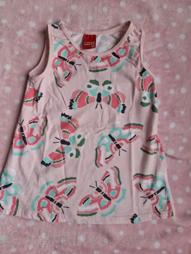 regata infantil rosa com borboletas