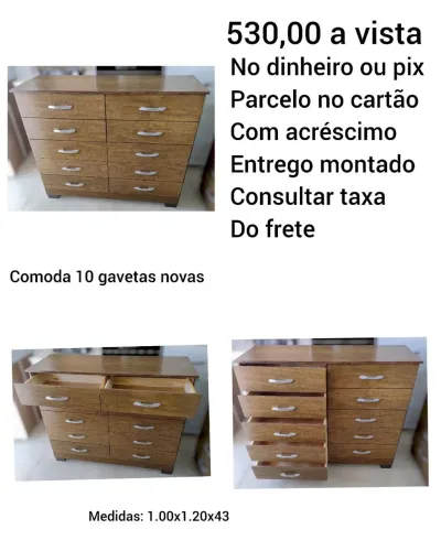 Cômoda 10 gavetas nova