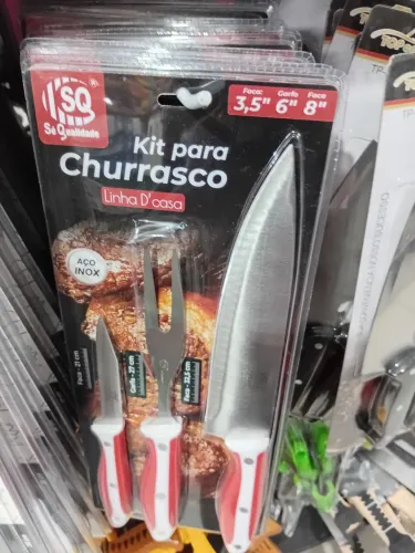Jogos de facas churrasco especiais kit com 2 peças