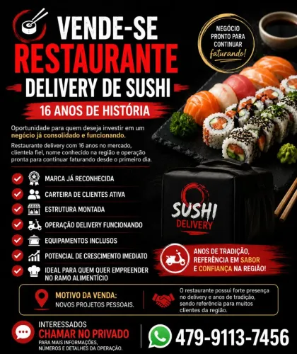 Vendo delivery de sushi 