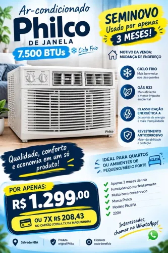 Ar condicionado seminovo de janela 