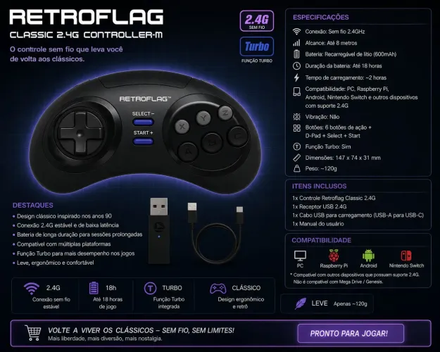 Controle RETROFLAG Classic 