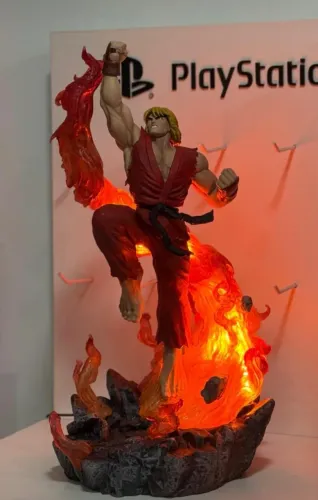 Ken Masters - Street Fighter | Action Figure Artesanal com LED