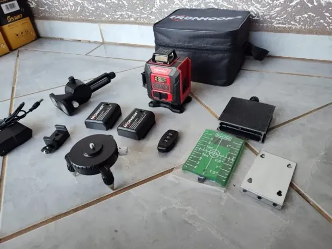 Nivel A Laser 16 Linhas Profissional Verde Nível Laser ?PrecisãO 2 Baterias 30m