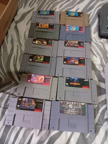 Lote de fitas super Nintendo