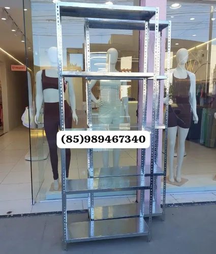 Estantes galvanizadas de aço natural