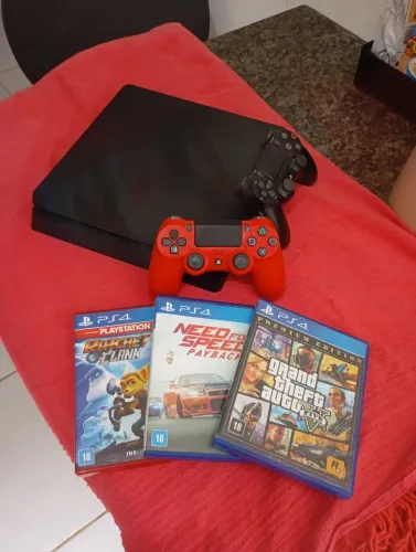 PS4 slim + jogos