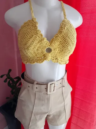 Cropped de Crochê