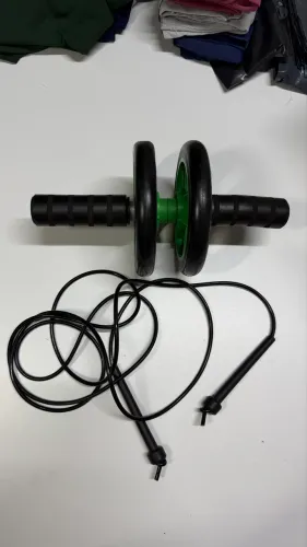 Roda para exercício Abdominal + Corda