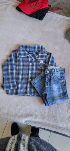 Calça e camisa de menino 1ano
