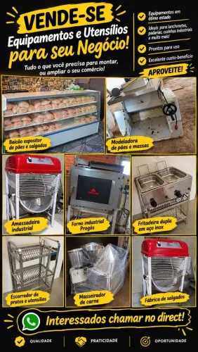Equipamento para padaria e lanchonete