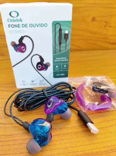 Fone QKZ Com entrada Tipo C - Novo - Entregamos