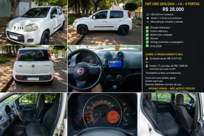 Fiat Uno Economy 1.4 EVO Fire Flex 8V 4P 2014