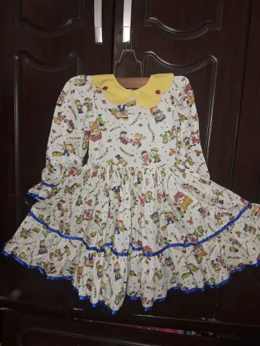 Vestido de quadrilha Chico Bento e Rosinha tamanho de 4 a 6 anos