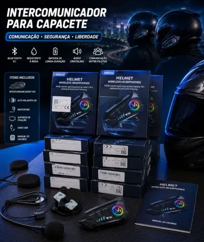 Intercomunicador de capacete.