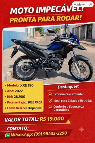 Honda XRE 190 - Impecável / Conservada / IPVA Pago