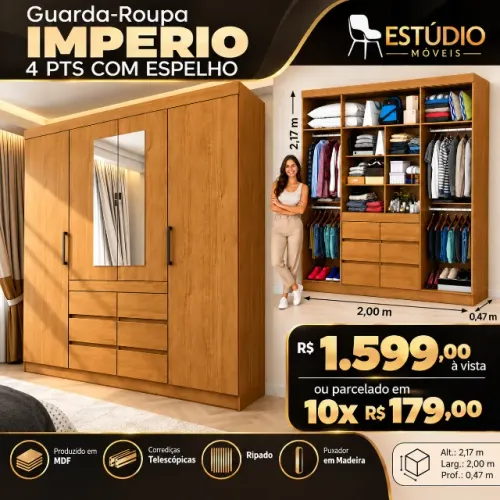 Guarda Roupa imperial com espelho