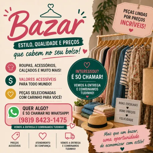 Bazar - tendo interesse- entre em contato 