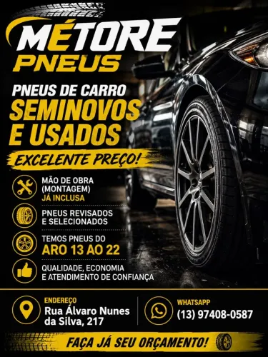Pneus semi novos e usados aro 13 ao 22