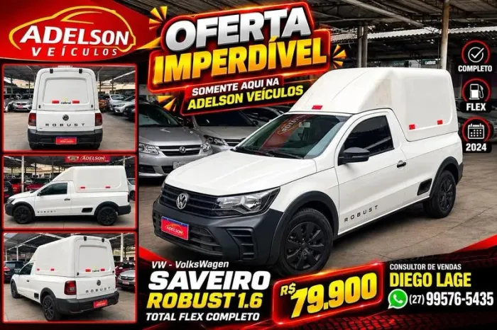 Volkswagen Saveiro Robust 1.6 Total Flex 16V 2024