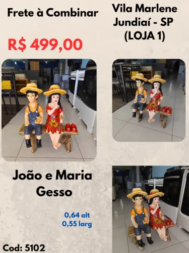 João e Maria de gesso