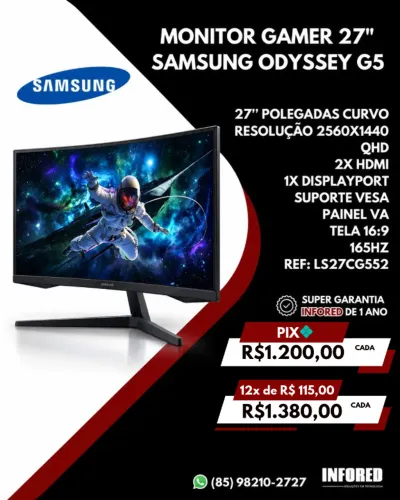 Monitor Gamer Samsung Odyssey G5 27?