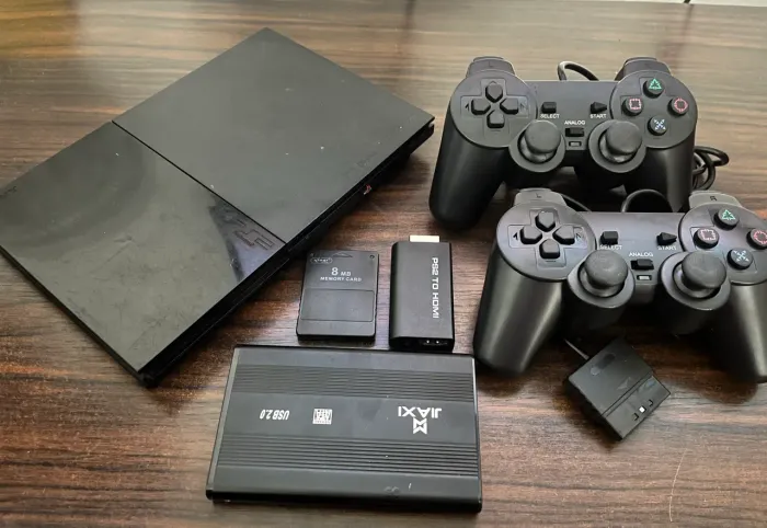 PS2 Completo Destravado + HD com 43 Jogos + 2 Controles NOVOS + HDMI