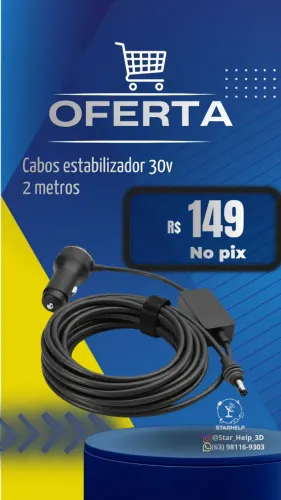 Cabo estabilizador de voltagem DC com entrada USB e tipoc para Starlink Mini