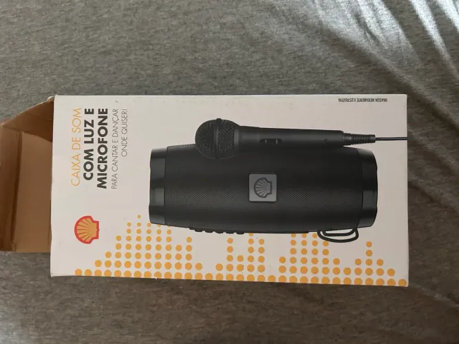 Caixa de som com microfone, aceito proposta