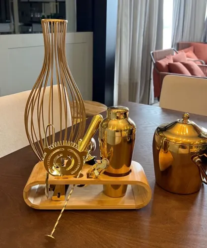 Kit bar dourado! Um luxo