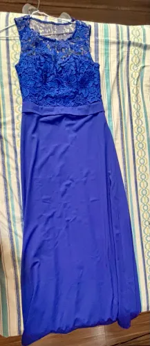 Vestido de festa AZUL USADO UMA VEZ M
