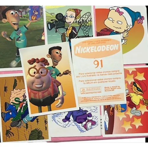 8 figurinhas nickelodeon anos 2000 editora panini