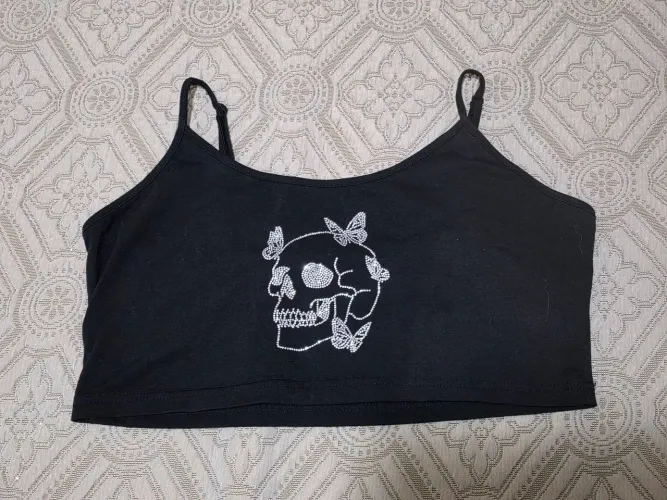 Top preto gótico