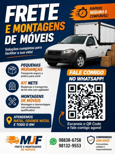 Frete: Mudanças kit Nets
