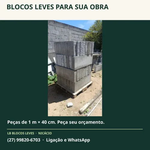 bloco leve de EPS 