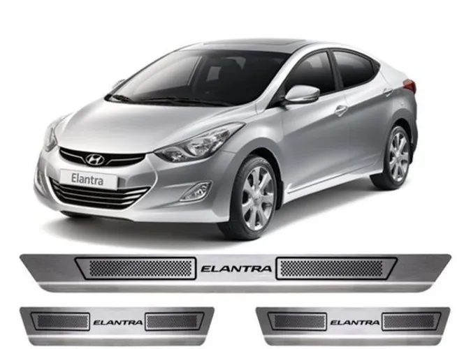 Soleiras de Porta Aço Inox Resinadas P/ Todos os Carros - Civic / Versa / Hilux / Corolla